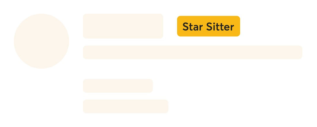 Star Sitter badge on the search card
