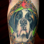 Rover.com blog: St. Bernard tattoo // Courtesy of Two Birds Tattoo, Seattle