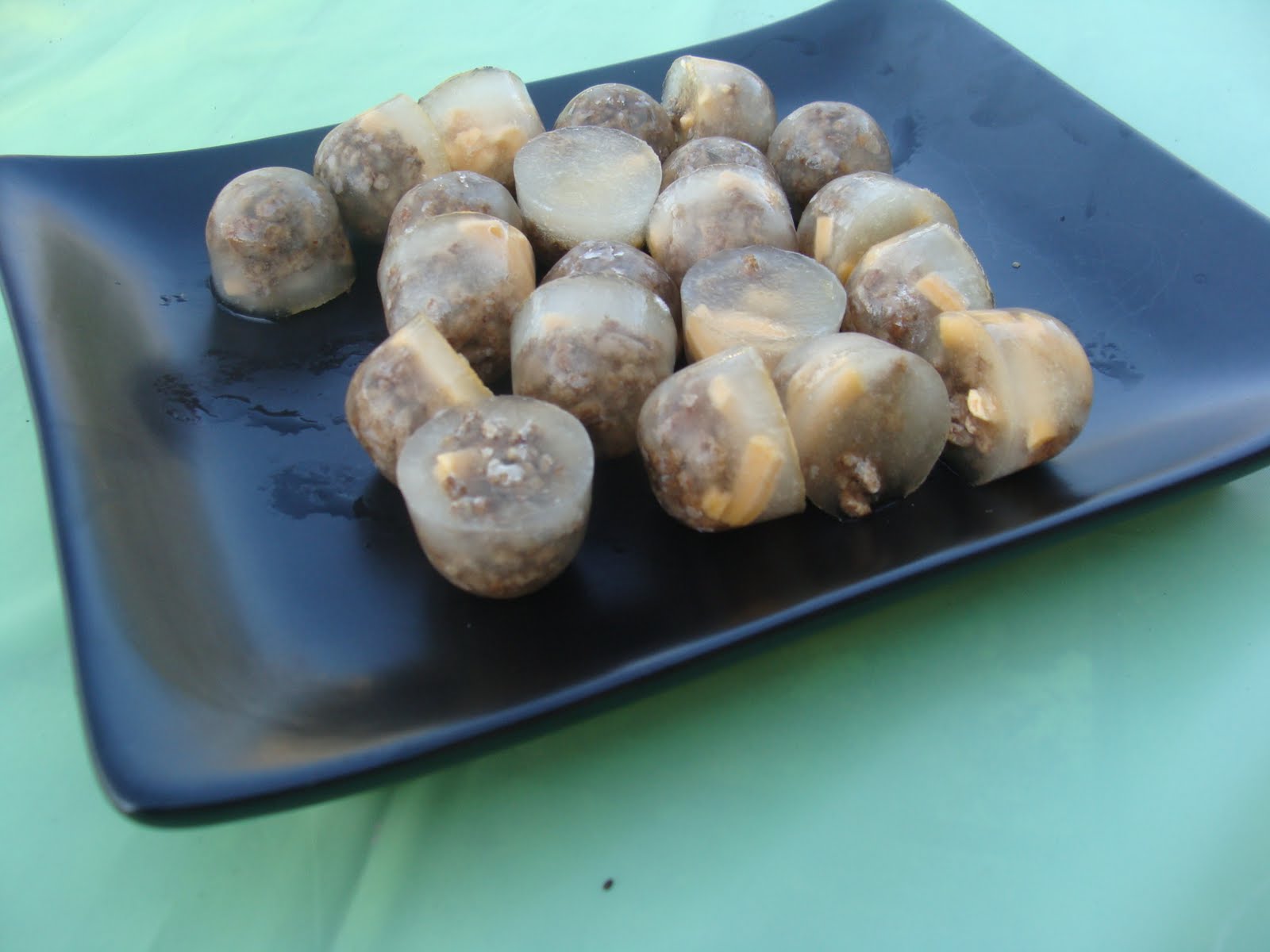 You are here A frozen dog treats recipe is the best on these hot summer days. Not that our dogs won’t eat any type of treat any time of year, but cold treats on hot days are extra appreciated. This recipe contains three ingredients and is easy as can be.
