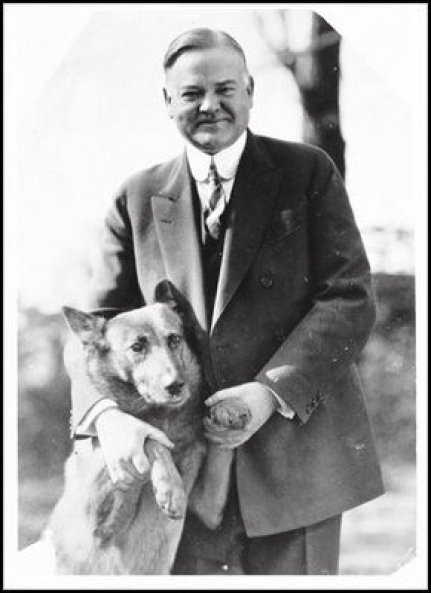 Hoover and presidential pet King Tut