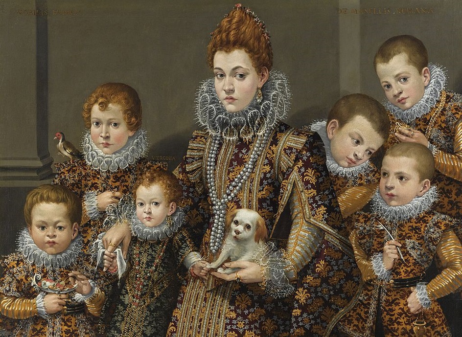 1604 Lavinia Fontana (1552-1614) Portrait of Bianca Degli Utili Maselli with Six of Her Children