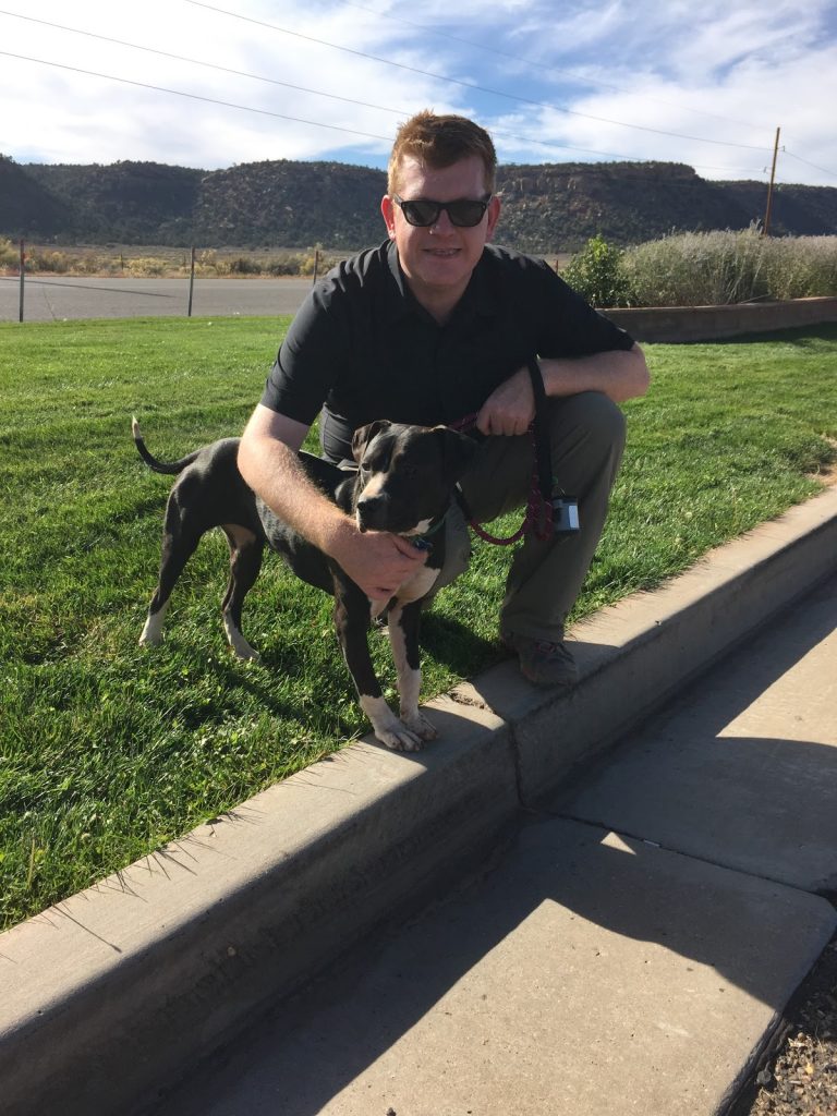 Brock with Margot on her first day with us.