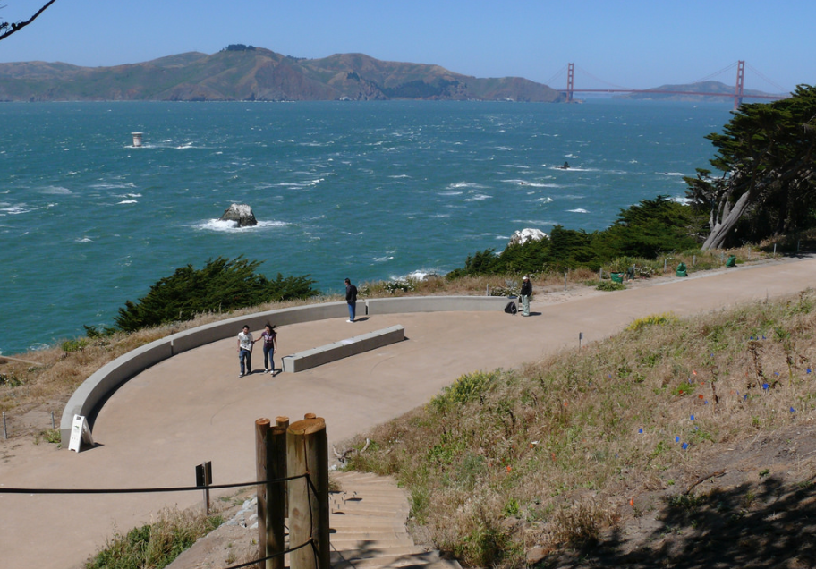 Catch glimpses of the iconic Golden Gate Bridge from portions of the trails at Lands End. Photo via Flickr.