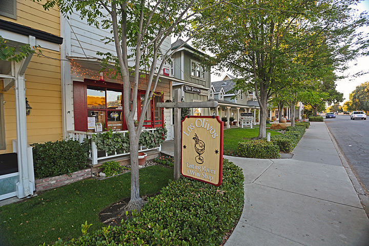 Downtown Los Olivos has dozens of tasting rooms in a couple block radius! Photo via Paradise Retreats.
