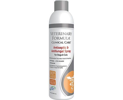 Veterinary Formula Clinical Care antiseptic and anti fungal spray for dogs and cats