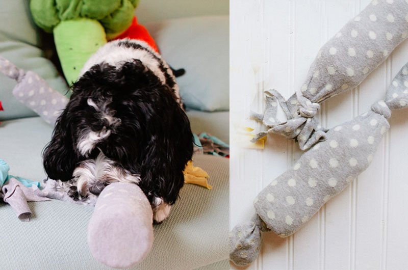 4 Easy DIY Dog Toys, Recycle Old Socks