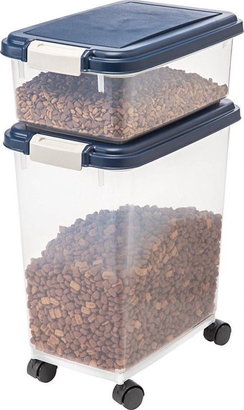 9 Dog Food Storage Bins That Will Make Your Life Easier The This Wheeled Dynamic Duo Is Ready To Fulfill All Your Pet Food Storage Desires You Can Use The Larger 33 Quart Bin For Kibble And Smaller 12