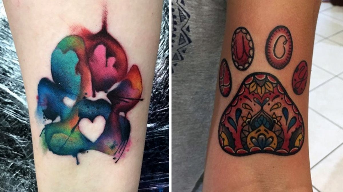 14 Beautiful Paw Print Tattoos That Might Just Convince You to Get Inked |  The Dog People by 