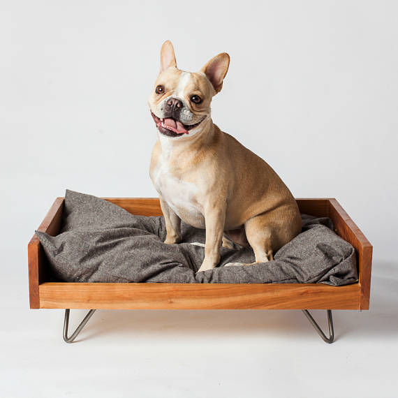 7 Custom Made Dog Beds Crafted To Pamper Your Pooch The People Cozycama Does Mid Century Modern For Dogs With This Raised Platform Bed On Delicate Hairpin Legs Your Choice Of Wood And Size 295 375