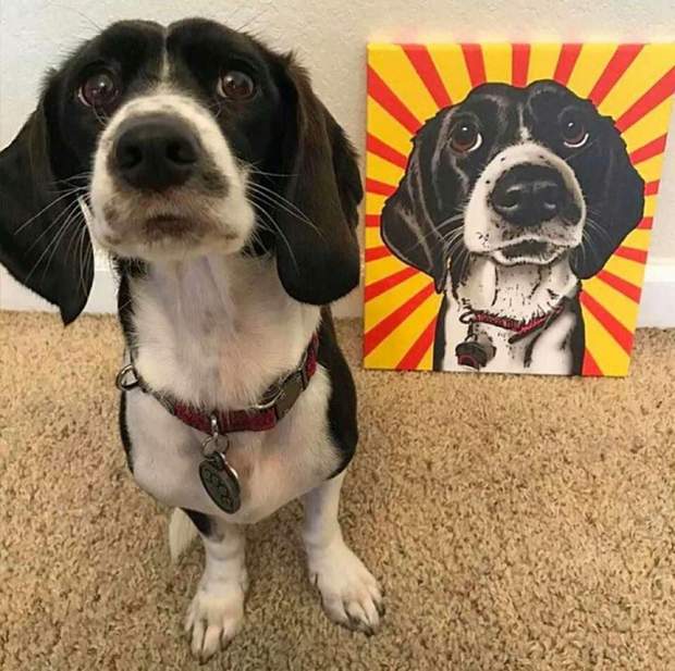 Example of a Pop Your Pup Canvas