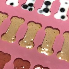 Frozen Dog Bone Treats With Yogurt, Peanut Butter, and Fruit-image