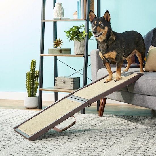 Pet Ramp for All Dogs and Cats Good Couch Access for Dogs and Cats-Support up to 60lb,Non-Slip Carpet Surface,Great for Older Animals with Different Adjustable Heights TOPQSC Durable Dog Ramps