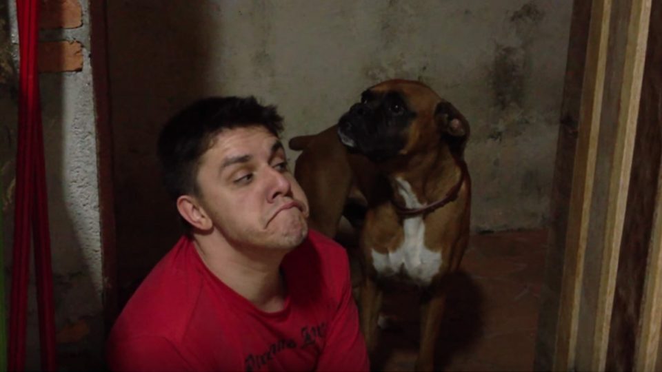 guy imitates boxer dog hilarity ensues HERO