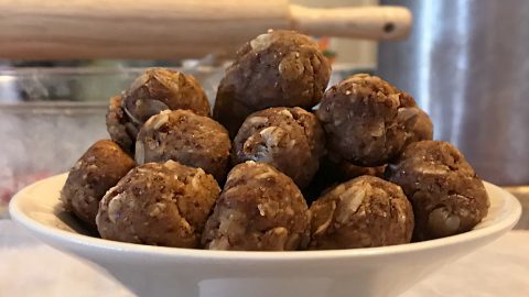 no bake peanut butter flax balls HERO