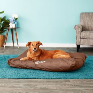 large dog lying on K&H Pet Products K-9 Ruff 'n' tuff bed