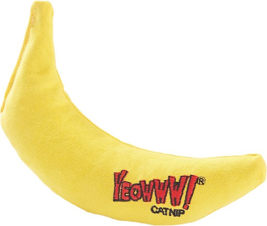 Yeoww! brand yellow catnip banana