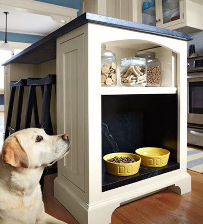 manualidades creativas para perros - espacio en la cocina exclusivo para tu perro