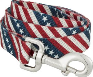 Frisco stars and stripes patterned dog leash