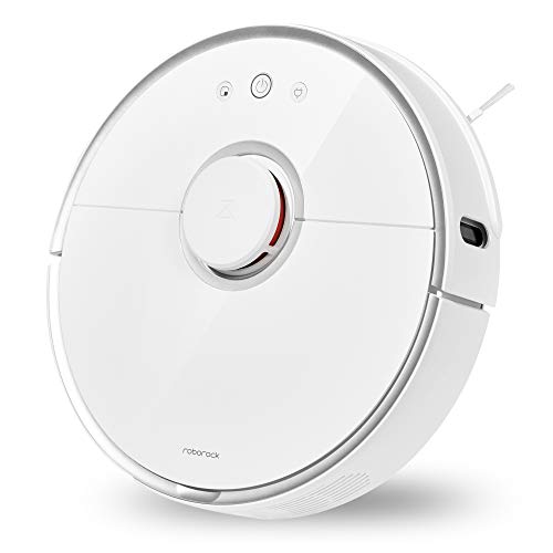 Roborock round robot vacuum for pet hair in white