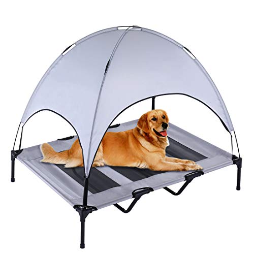 SUNNYBLUE Pet House Detachable Portable Waterproof Dog Tent and Outdoor Portable Pet Hexagon Kennel Tent with Extra Strong Stick Crate for Small Medium Dog Outdoor Activities 