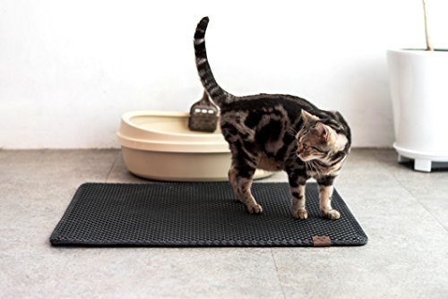 Litter Trapping Mat Soft on Kitty Paws and Easy to Clean Litter Box Mat with Non-Slip and Waterproof Backing Niubya Premium Cat Litter Mat Cat Mat Traps Litter from Box
