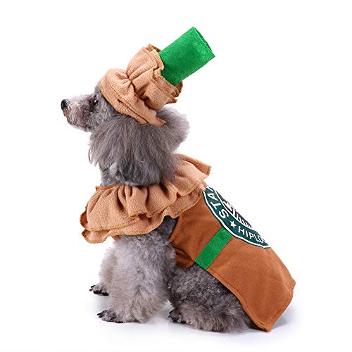 dog dressed as latte in matching dog and owner costume set