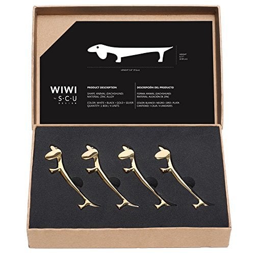 Dachshund silverware holders in felt box