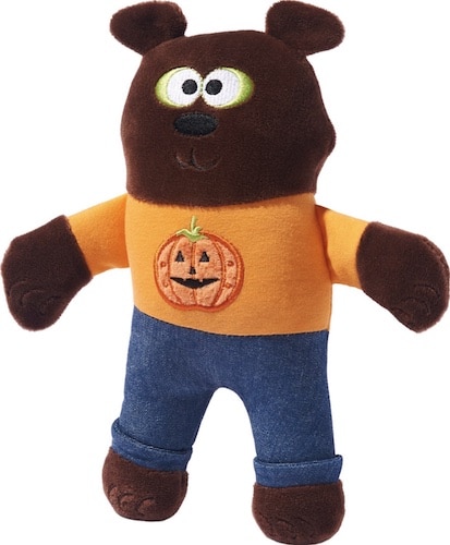 Halloween Good Bear, Bad Bear Reversible Plush Squeaky Dog Toy; good side