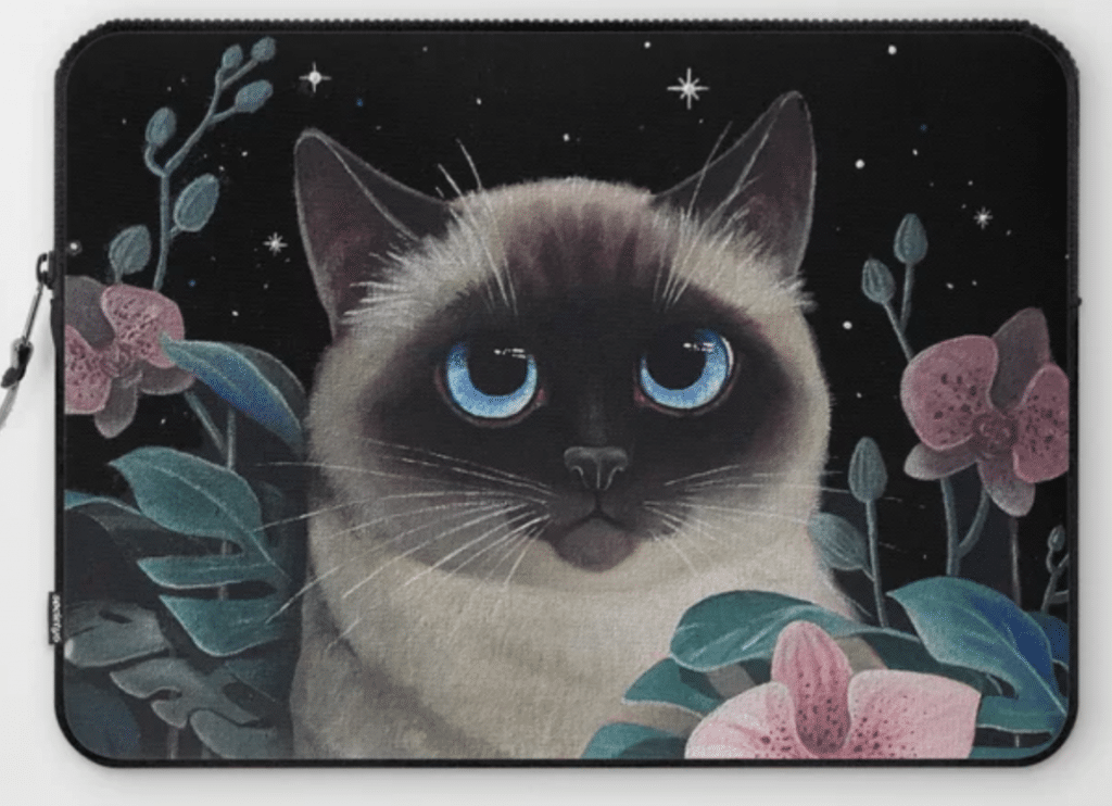 Siamese cat laptop sleeve
