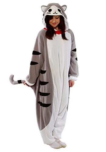 woman wearing tabby cat costume