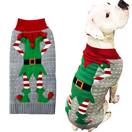 Elf Jumper Dog Christmas Outfit