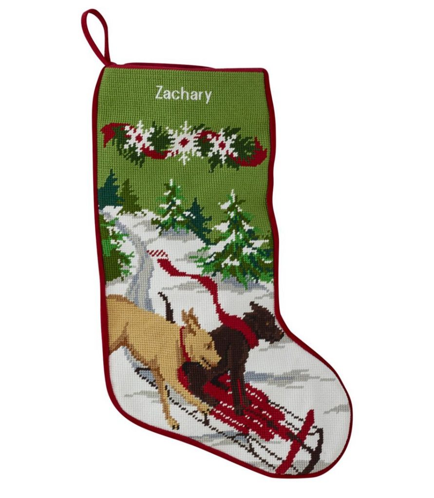 Dog Tapestry Christmas Stocking 