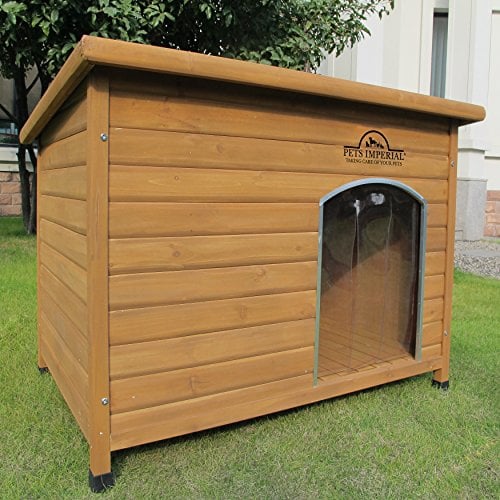 Insulated wooden dog house
