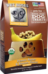 Wet Noses peanut butter and banana winter dog treats