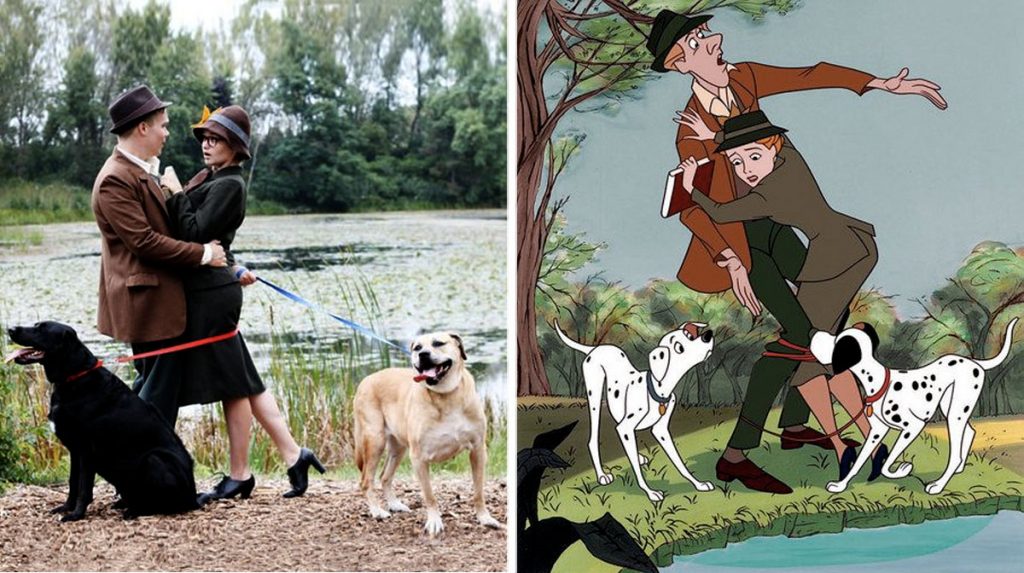 Couple Recreates Disney's '101 Dalmatians' Meet Cute and the Internet