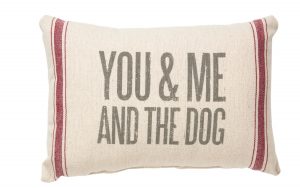 "You & Me And The Dog" throw pillow 