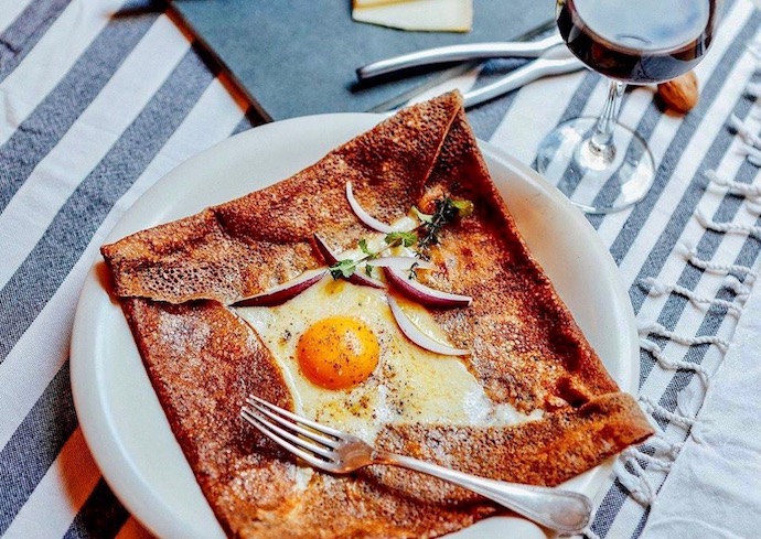 crèpe salé de la créperie à l'ouest