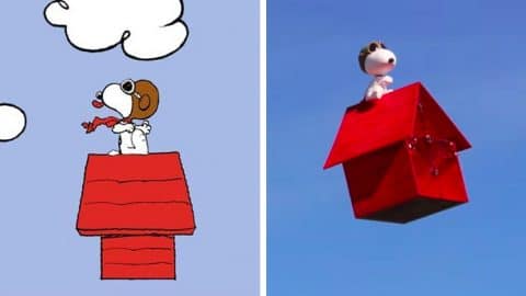 snoopy flying ace quadcopter drone
