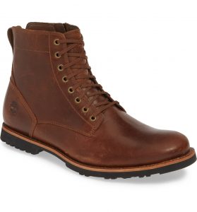 brown Timberland side-zip boot