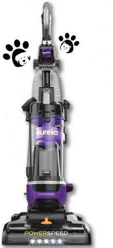 Eureka PowerSpeed Pet Bagless Upright Vacuum Cleaner, purple