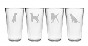 set of four Lab pint glasses