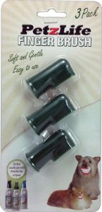 PetzLife three-pack finger brushes