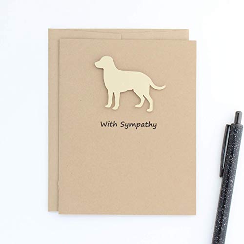 handmade sympathy card with Labrador on front