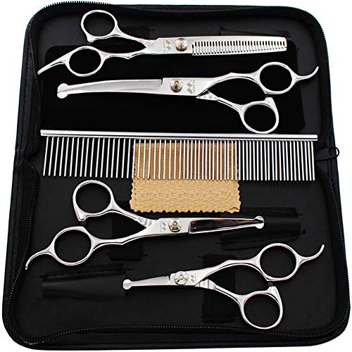 Amazon iSeaFly 5 piece set dog grooming scissors