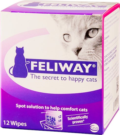 Feliway cat calming pheromone travel wipes