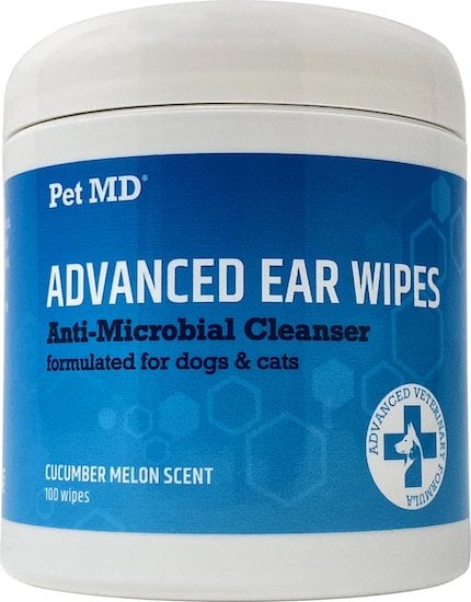 PetMD cat and dog ear cleaning wipes