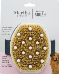 Martha Stewart adjustable strap dog massage brush