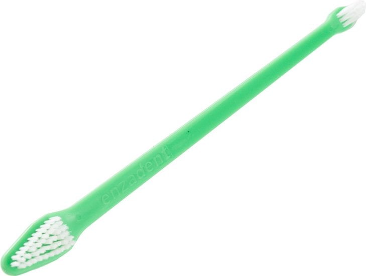 cat dental grooming supplies, green toothbrush