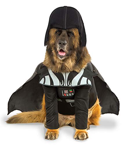 dog dressed in Darth Vader costume