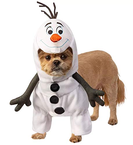 dog in an Olaf costume from Frozen